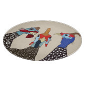 Drie Schattigee parelhoenvogels Snijplank (Hoek)