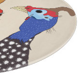 Drie Schattigee parelhoenvogels Snijplank (Hoek)