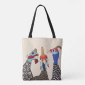 Drie Schattigee parelhoenvogels Tote Bag (Achterkant)