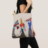 Drie Schattigee parelhoenvogels Tote Bag (Dichtbij)