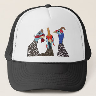 Drie Schattigee parelhoenvogels Trucker Pet