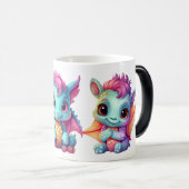 Drie Schattigee regenboogdraken Magische Mok (Voorkant rechts)