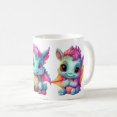 Drie Schattigee regenboogdraken Magische Mok (Voorkant rechts)