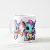 Drie Schattigee regenboogdraken Magische Mok (Voorkant links)