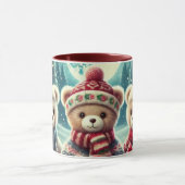 Drie Schattigee teddyberen vrolijk kerstfeest Mok (Midden)