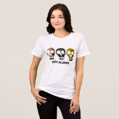 Drie schedels Halloween T-Shirts (Voorkant volledig)