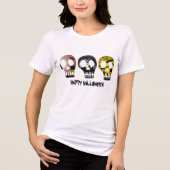 Drie schedels Halloween T-Shirts (Voorkant)