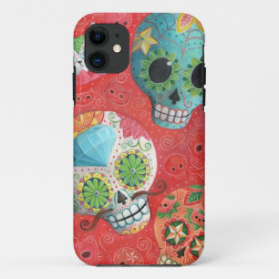 Drie schedels van de Dag van de Doden iPhone 11 Hoesje