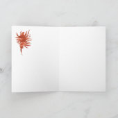 Drie schelpen met veelkleurige golvende silhouet v feestdagen kaart (Binnen)