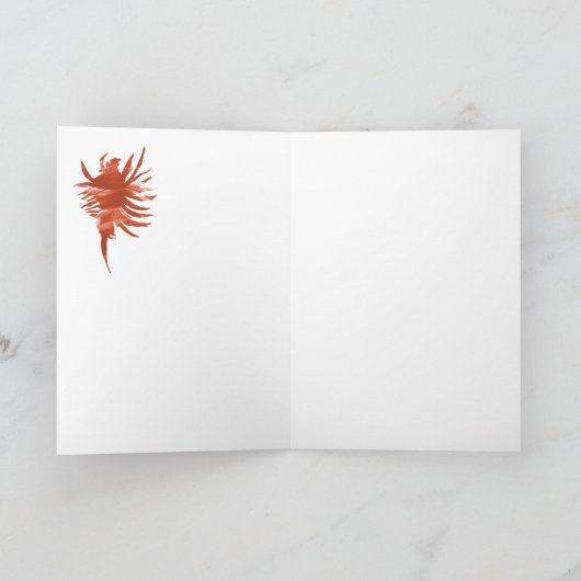 Drie schelpen met veelkleurige golvende silhouette feestdagen kaart (Binnen)