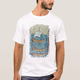 Drie schepen die de haven van Ravenna binnenvaren T-shirt