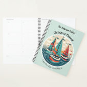 Drie schepen feestelijke nautische stijlvolle kers planner (Display)