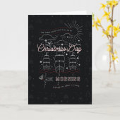 DRIE SCHEPEN / Gevouwen Kerst Kaart (Gele Bloem)