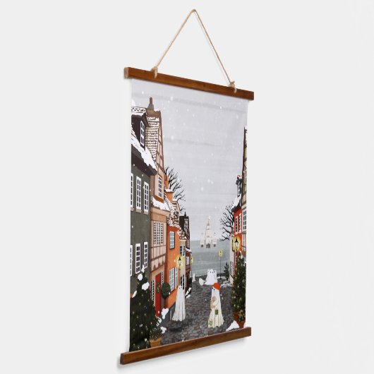 Drie schepen hangend wandkleed (Gebogen)