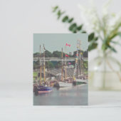 Drie schepen kwamen varen briefkaart (Staand voorkant)