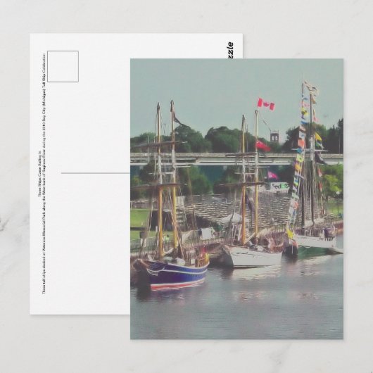 Drie schepen kwamen varen briefkaart (Voorkant / Achterkant)