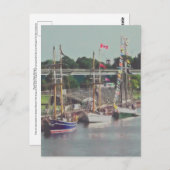 Drie schepen kwamen varend binnen briefkaart (Voorkant / Achterkant)