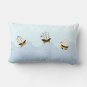 Drie schepen varen op het Rolling Zee Nautical Kussen (Achterkant)