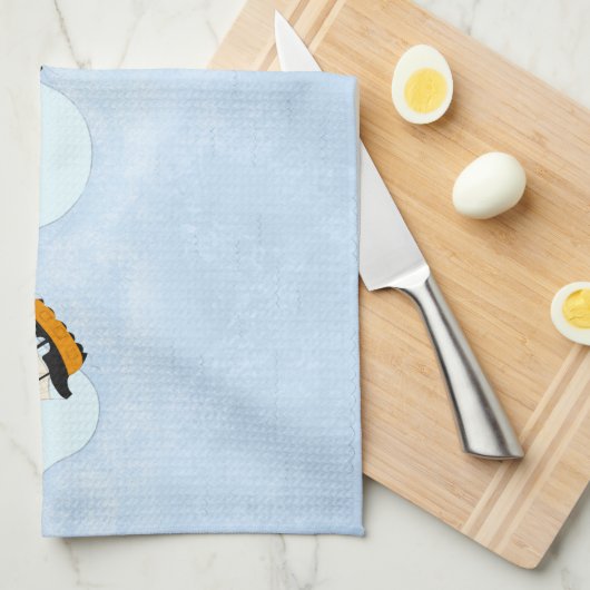 Drie schepen varen op het Rolling Zee Nautical Theedoek (Quarter Fold)