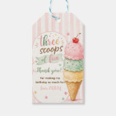Drie Scheppen Plezier 3de Verjaardagsfeestje Cadeaulabel (Voorkant)