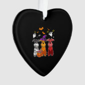 Drie Schnauzer Witch Pet Cute Halloween Gifts Ornament (voorkant)