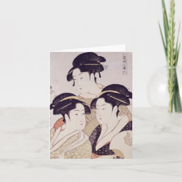 Drie schoonheden van het Cadeau Day Blank Note Kaa Kaart