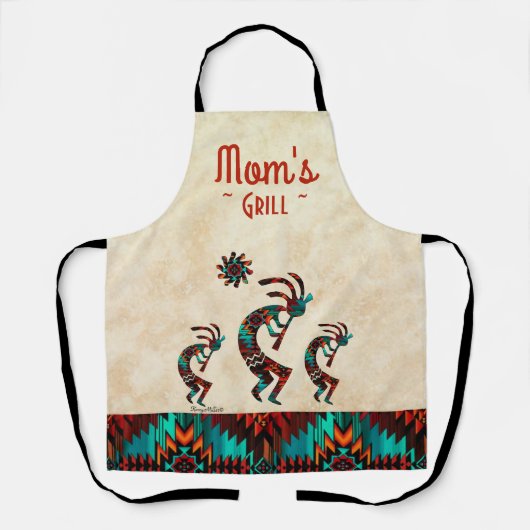 Drie Schort van Southwest Kokopelli (Voorkant)