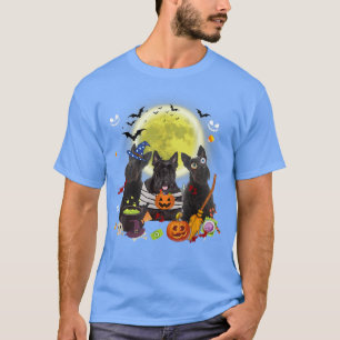 Drie Schotse Terrier Dogs Witch Scary Mummy Hall T-shirt