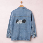 Drie Schotse Terriërs met Twee Westies Denim Jacket (Hangar)