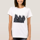 Drie Schotse Terriers T-shirt (Voorkant)