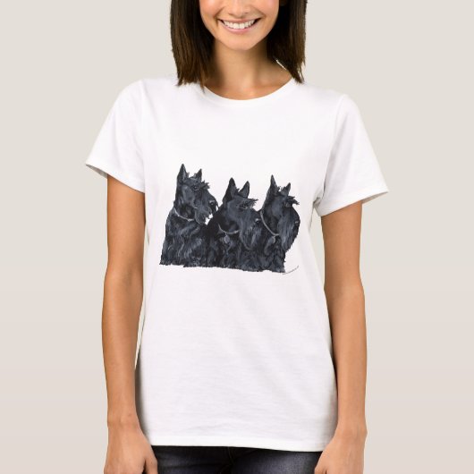 Drie Schotse Terriers T-shirt (Voorkant)