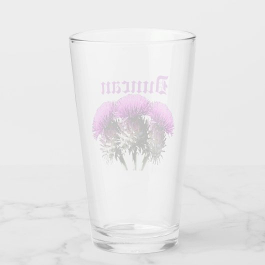 Drie Schotse Thistles Glas (Achterkant)