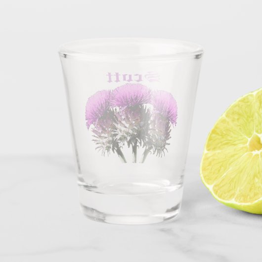  drie Schotse Thistles Shot Glas (Achterkant)