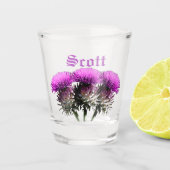 drie Schotse Thistles Shot Glas (Voorkant)