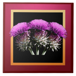 Drie Schotse Thistles Tegeltje