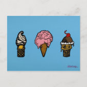 "DRIE SCOOPS" BRIEFKAART (Voorkant)