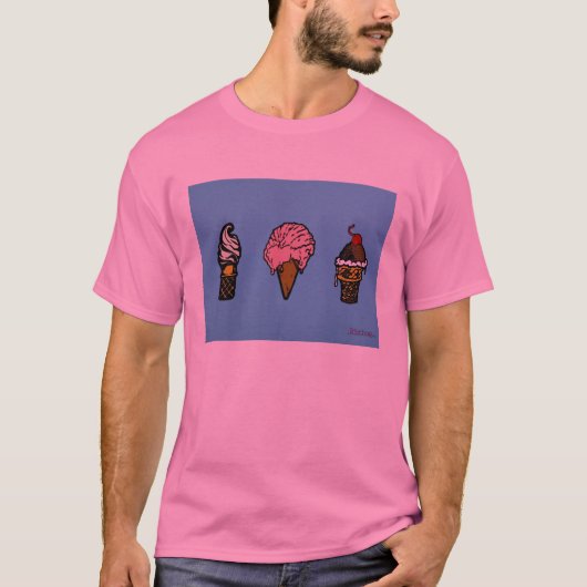 "DRIE SCOOPS" T-SHIRT (Voorkant)