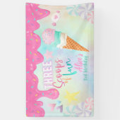 Drie scoops van plezier spandoek (Verticaal)