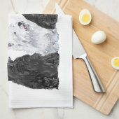 Drie Scotties & een Westie Theedoek (Quarter Fold)