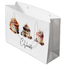 Drie Scrumptious Cakes Custom Gift Bag Groot Cadeauzakje