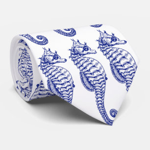 Drie Seahorse Stropdas