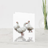 DRIE SEBASTOPOL GEESE OP WITTE VOGELNOOT-KAART NOTITIEKAARTJE (Achterkant)