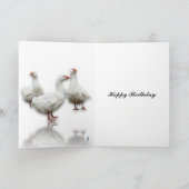 DRIE SEBASTOPOL GEESE OP WITTE WENSKAART KAART (Binnen)