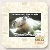 Drie seconden bier onderzetter (Voorkant)