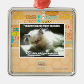 Drie seconden metalen ornament (Voorkant)