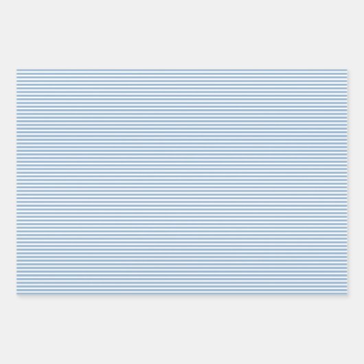 Drie Shades of Blue Stripes Inpakpapier Vel (Voorkant 2)