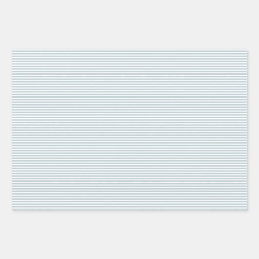 Drie Shades of Blue Stripes Inpakpapier Vel (Voorkant 3)