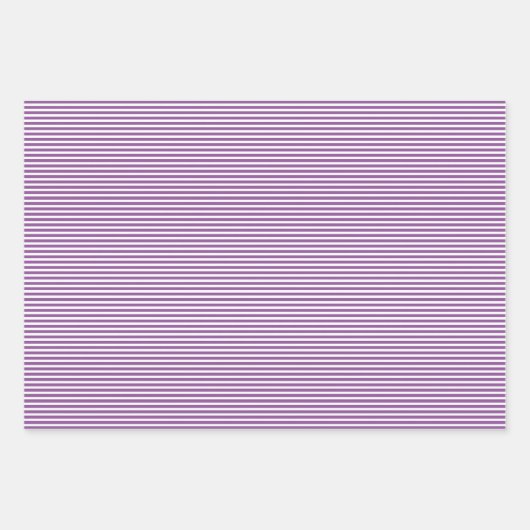 Drie Shades Paarse Stripes Inpakpapier Vel (Voorkant 2)