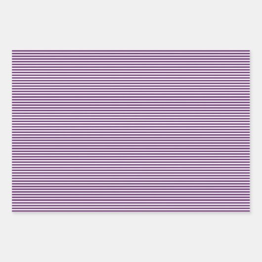 Drie Shades Paarse Stripes Inpakpapier Vel (Voorkant)