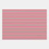 Drie Shades Red Stripes Inpakpapier Vel (Voorkant 2)